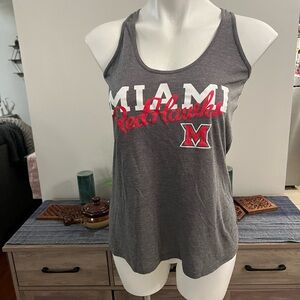 Champion Miami red hawks racerback Grey and red tank